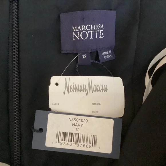 Marchesa Notte Cocktail Dress Tiered Velvet Burnout NWT 12 - Picture 9 of 12